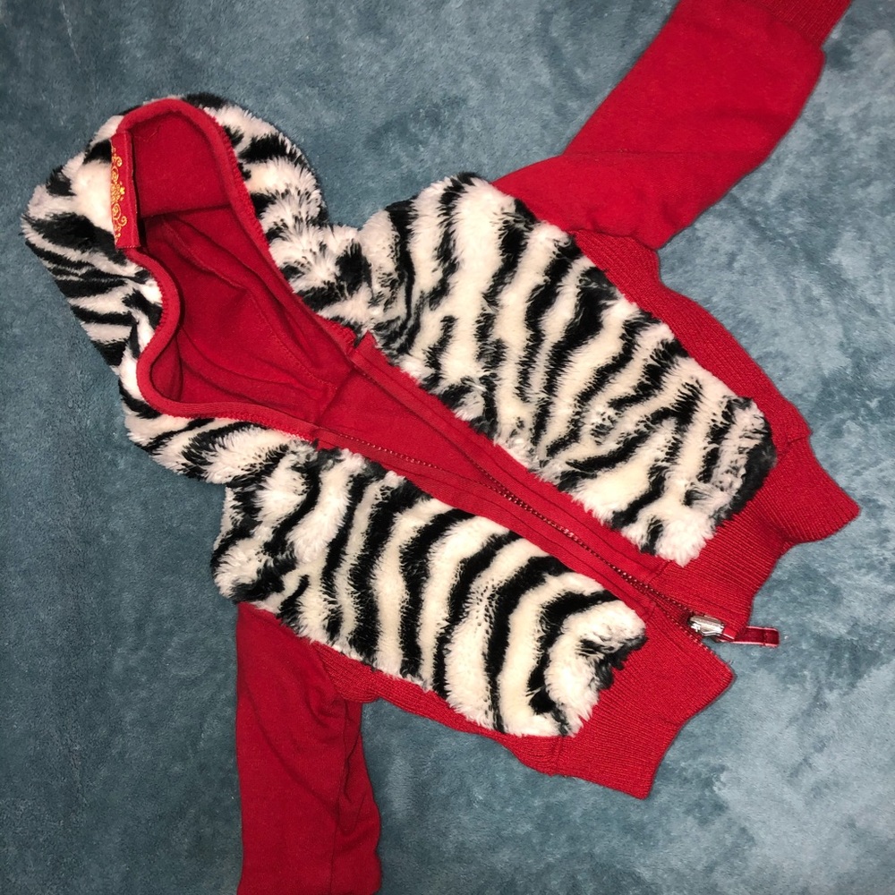 Reversible baby girl jacket